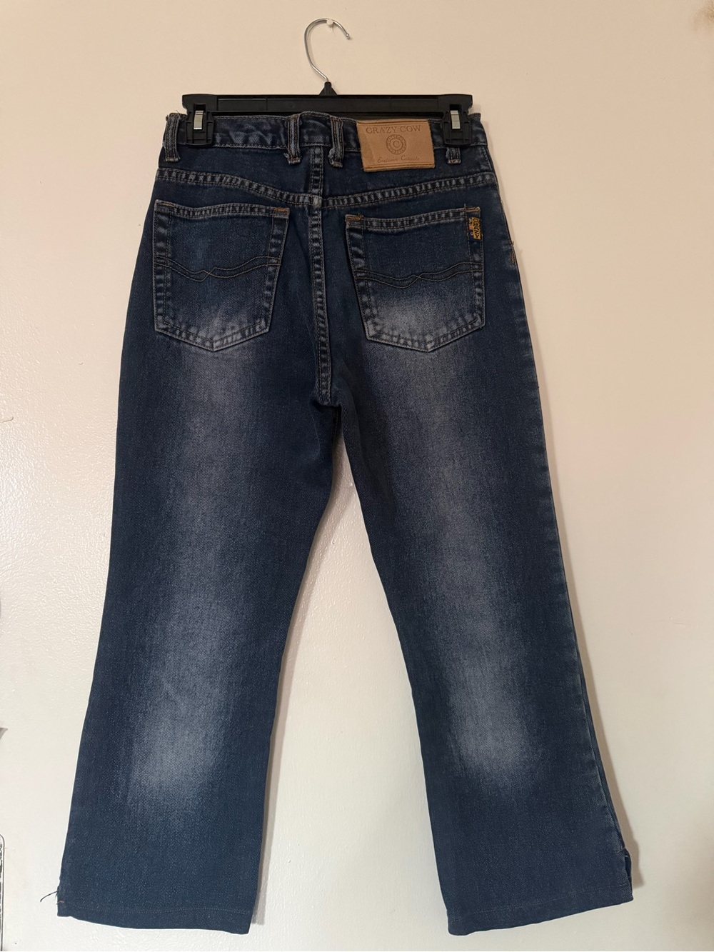*BRAND NEW* Vintage Women's Dark Blue Crazy Cow Wide-Leg Women Size Small Jeans - Picture 3 of 3